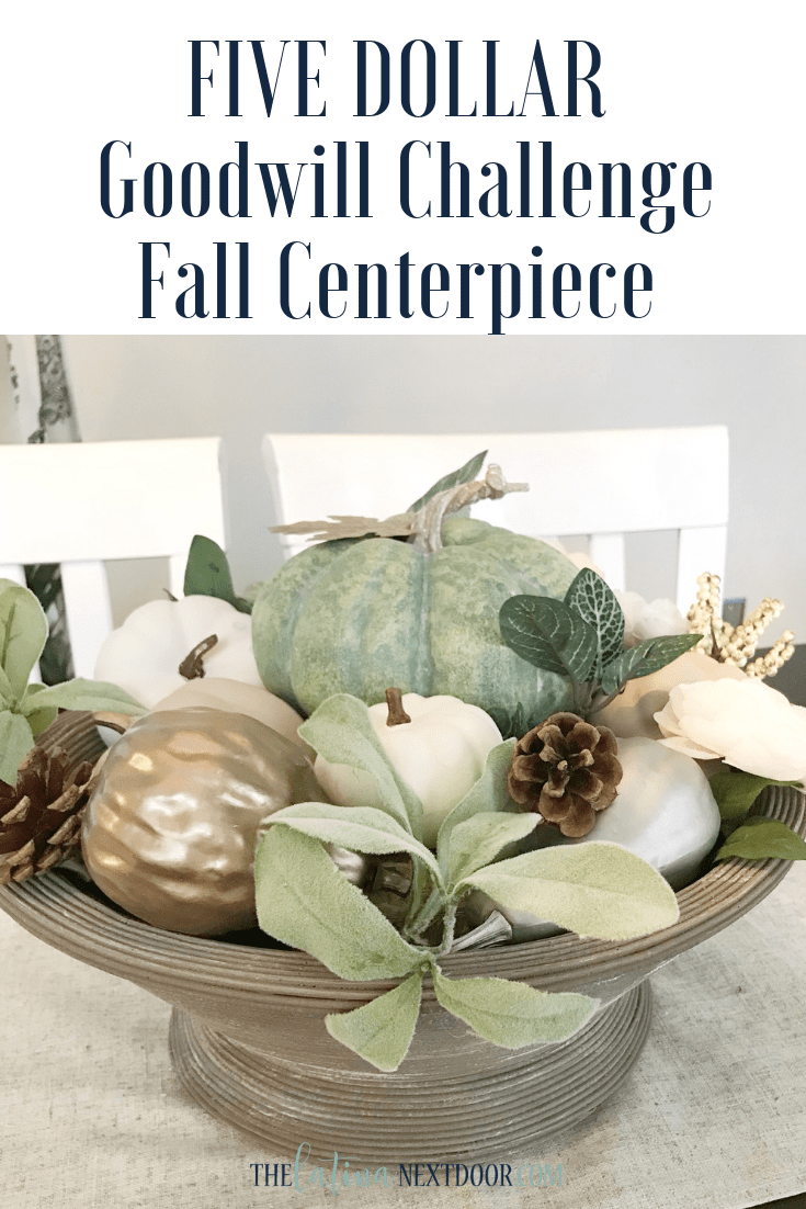 5 Dollar Goodwill Challenge Fall Centerpiece 2018