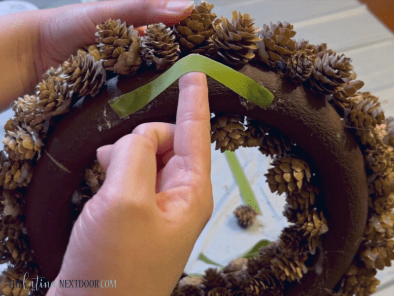 DIY Pinecone Wreath 11 300x225 DIY Pinecone Wreath