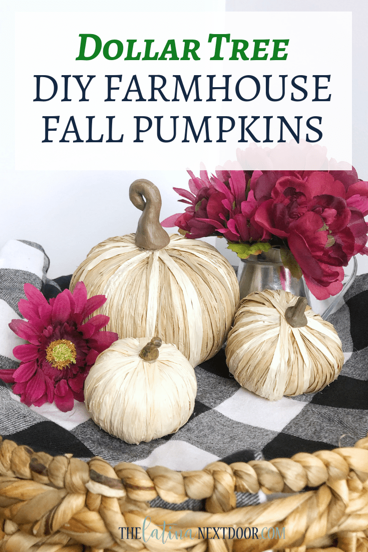 Dollar Tree DIY Farmhouse Fall Pumpkins